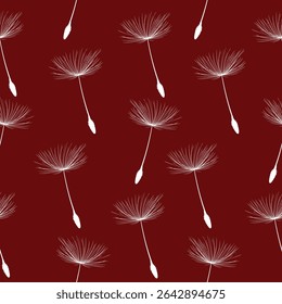 Fundo perfeito de um dente de leão. Voo de um dente-de-leão, sementes voam do vento