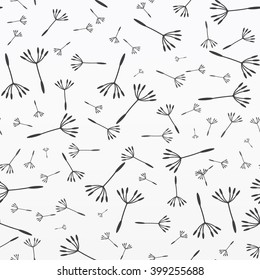 Seamless background with dandelions