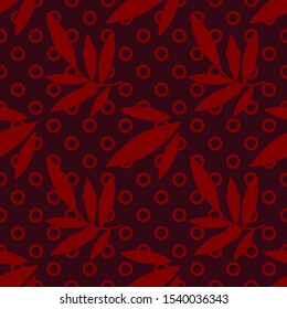Seamless background with decorative Autumn leaves. Vector illustration for web design or print. 