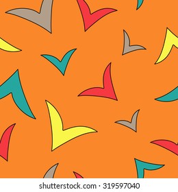Seamless background with decorative birds