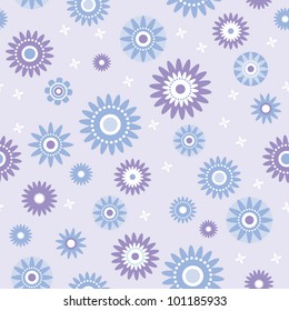 Seamless background of decorative flowers