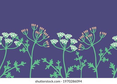 Seamless background with decorative flowers
