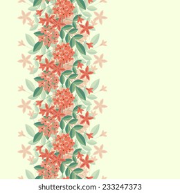 Seamless background with decorative flowers