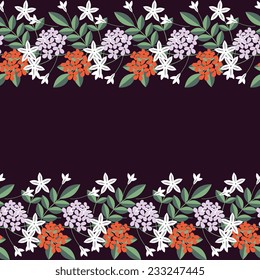 Seamless background with decorative flowers