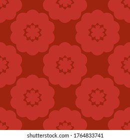 Seamless background with decorative flowers. Mexico. Design with manual hatching. Ethnic boho ornament. Textile. Vector illustration for web design or print.