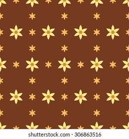 Seamless background with decorative flowers in vintage style