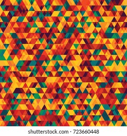 Seamless background with decorative geometric and abstract triamgle elements. Pattern for site. Vector illustration