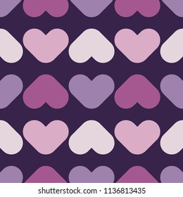 Seamless background with decorative hearts. Valentine's day. Simple design. Textile rapport.