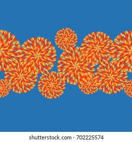 Seamless background with decorative leaves. Leaves Mandala. Textile rapport.