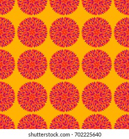 Seamless background with decorative leaves. Leaves Mandala. Textile rapport.