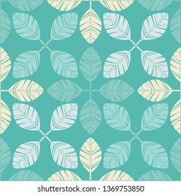 Seamless background with decorative leaves. Shading. Flower mosaic. Can be used for wallpaper, textile, invitation card, wrapping, web page background.