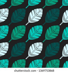 Seamless background with decorative leaves. Shading. Flower mosaic. Can be used for wallpaper, textile, invitation card, wrapping, web page background.