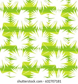 Seamless background with decorative leaves. Summer tropical design.
