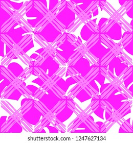 Seamless background with decorative leaves. The texture of the crosses. Tropical palm leaves. Geometric background. Can be used for wallpaper, textile, invitation card, wrapping, web page background.