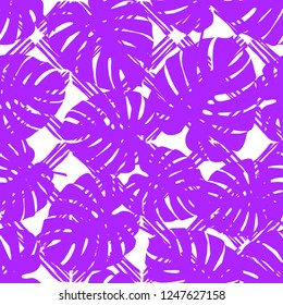 Seamless background with decorative leaves. The texture of the crosses. Tropical palm leaves. Geometric background. Can be used for wallpaper, textile, invitation card, wrapping, web page background.