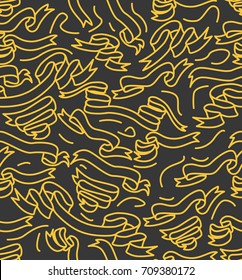 Seamless background with decorative ribbons