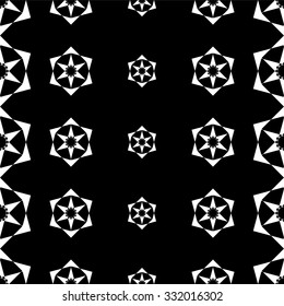 Seamless background with decorative snowflakes 
