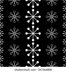 Seamless background with decorative snowflakes