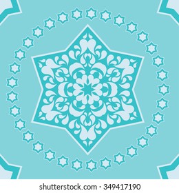 Seamless background with decorative snowflakes 