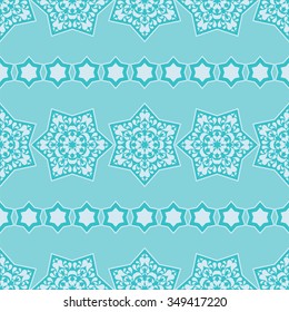 Seamless background with decorative snowflakes 