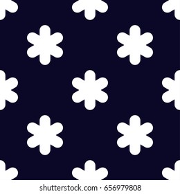 Seamless background with decorative snowflakes. Flat design. Textile rapport.
