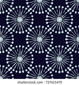 Seamless background with decorative snowflakes. Winter pattern. Textile rapport.