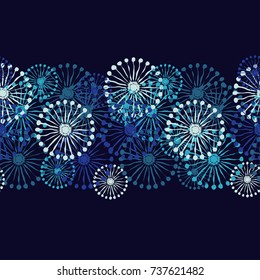 Seamless background with decorative snowflakes. Winter pattern. Textile rapport.