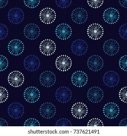 Seamless background with decorative snowflakes. Winter pattern. Textile rapport.
