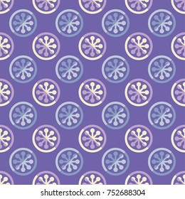 Seamless background with decorative snowflakes. Winter pattern. Textile rapport.