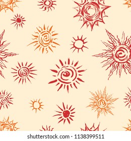 Seamless background of decorative stars