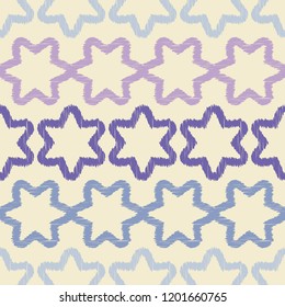 Seamless background with decorative stars. Brushwork. Hand hatching. Stars in the sky. Scratches texture. Can be used for wallpaper, textile, invitation card, wrapping, web page background.