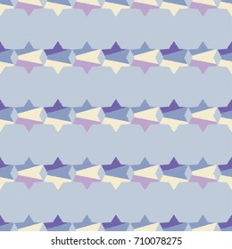 Seamless background with decorative stars. Scribble texture. Textile rapport.