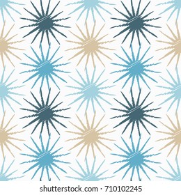 Seamless background with decorative stars. Scribble texture. Textile rapport.