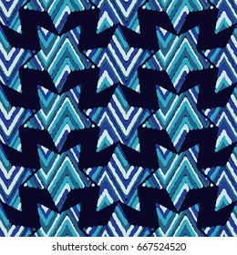 Seamless background with decorative stars. Vector illustration. Textile rapport.
