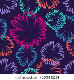 Seamless background with decorative Tropical palm leaves.  Vector illustration. Can be used for wallpaper, textile, invitation card, wrapping, web page background.