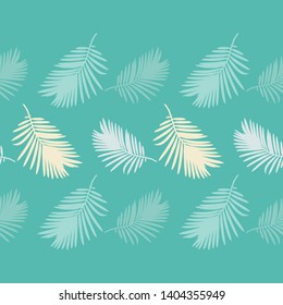 Seamless background with decorative Tropical palm leaves. Monstera. Vector illustration. Can be used for wallpaper, textile, invitation card, wrapping, web page background.