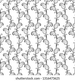 Seamless background of decorative twigs