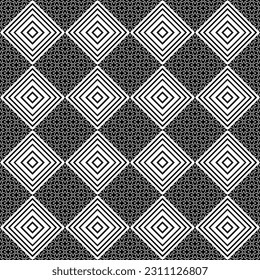nahtloser Hintergrund dekrative quadratische Design geometrische Textur-Fliesen-Druck 
einfarbige Stoffmuster aus einer Vorlage.