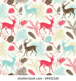 seamless background with deers