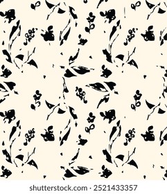 Seamless background. Delicate floral pattern for greeting card, wedding invitation template. 