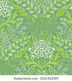 Seamless background. Delicate floral pattern for greeting card, wedding invitation template. 