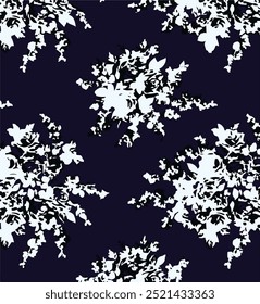 Nahtloser Hintergrund. Zartes Blumenmuster für Grußkarte, Hochzeitseinladungsvorlage. 
