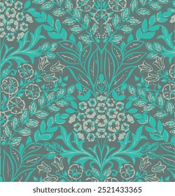 Seamless background. Delicate floral pattern for greeting card, wedding invitation template. 