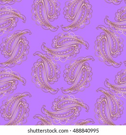 Seamless background with a delicate pattern Indian, Turkish cucumber