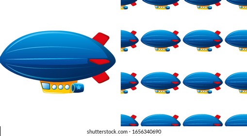 Diseño de fondo sin problemas con ilustración de globo de aire
