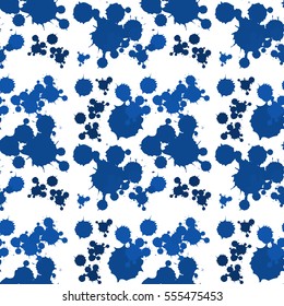 Seamless background design with blue splash illustration