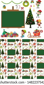 Diseño de fondo sin inconvenientes con decoraciones navideñas