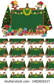 Seamless background design with christmas presents illustration