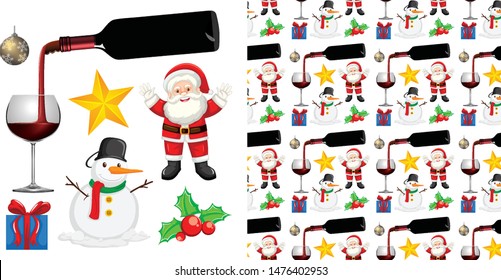 Nahtloses Hintergrunddesign mit Weihnachtsgrafik