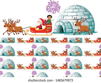 Nahtloses Hintergrunddesign mit Weihnachtsgrafik